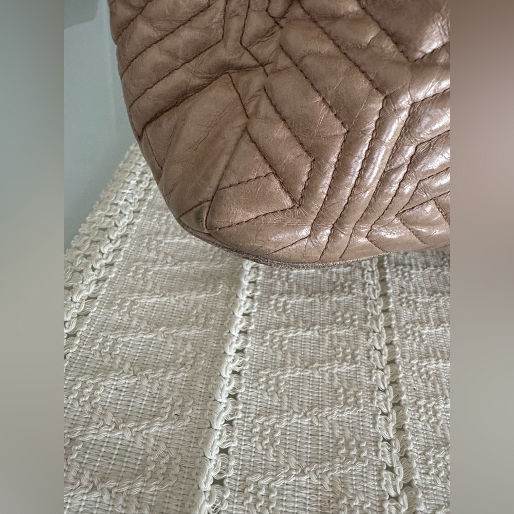 Miu Miu Beige Quilted Satchel, Rare - Picture 3 of 9